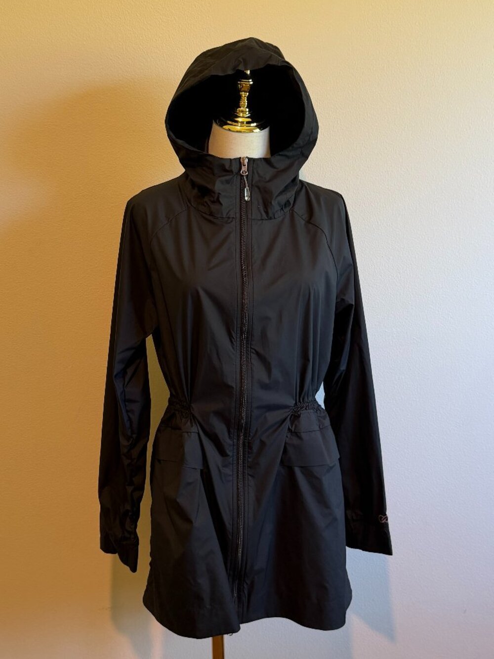 CALIA Carrie Underwood Black Trench Coat Jacket M